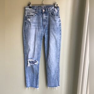 AE American Eagle Strigid Ripped Mom Jean Size: 2